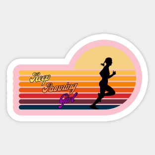 Keep Running Girl Sticker